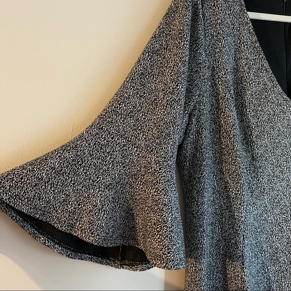 Lane Bryant V-neck Grey Mini Skater Dress - Picture 6 of 6